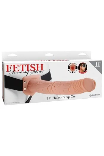 Fetish Fantasy Series - 11' Hollow Strap-on with Balls for Satisfying Sex