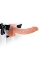 Vibrating hollow strap-on: enhanced size and pleasure