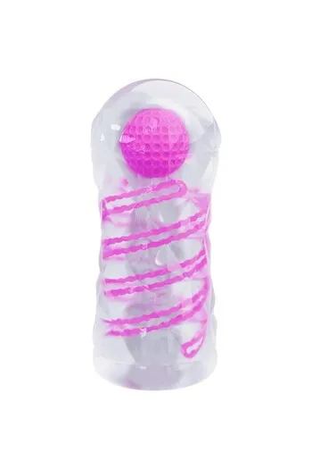 Transparent Masturbator with Rotating Spiral