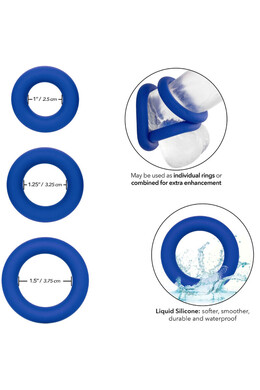 Admiral Universal Penis Rings - Set of 3 Liquid Silicone Enhancers | CalExotics