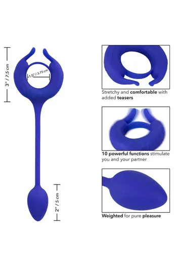 Admiral Plug and Play Weighted Penis Ring - Powerful Vibrations and Extreme Pleasure