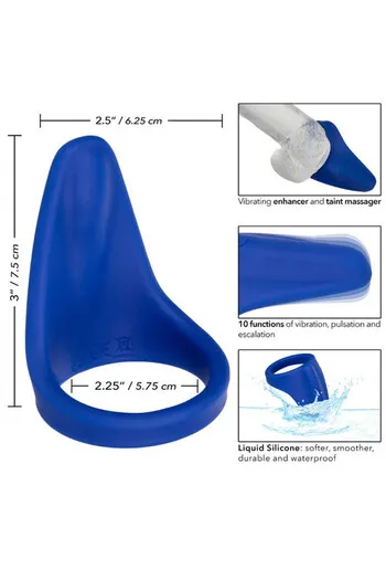 Admiral Liquid Silicone Vibrating Perineum Massager & Ring - Premium Enhancement Toy