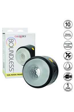 Boundless Dual Motor Stroker: Waterproof Vibrating Stroker with Dual Motors