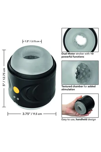 Boundless Dual Motor Stroker: Waterproof Vibrating Stroker with Dual Motors