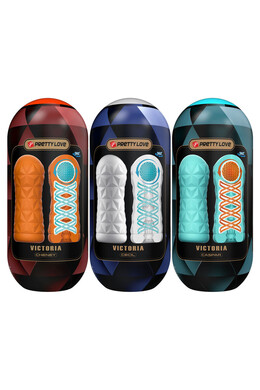 Masturbatore Trasparente Rotante con Spirale e Sfera Stimolante - Pretty Love