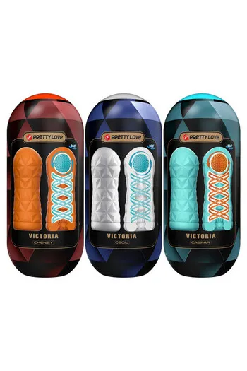 Masturbatore Trasparente Rotante con Spirale e Sfera Stimolante - Pretty Love