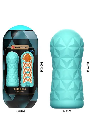 Masturbatore Trasparente Rotante con Spirale e Sfera Stimolante - Pretty Love