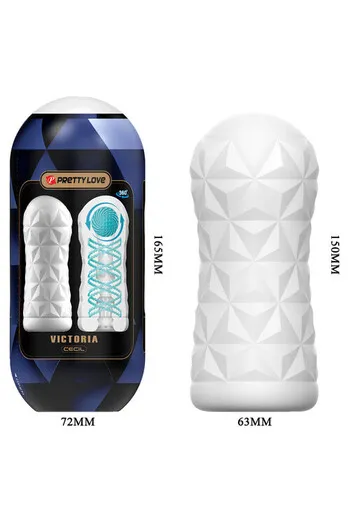 Transparent Rotating Masturbator with Spiral and Stimulating Ball - Pretty Love