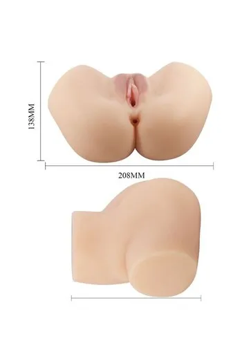 Realistic Double Entry Masturbator - Vagina and Anus | Crazy Bull