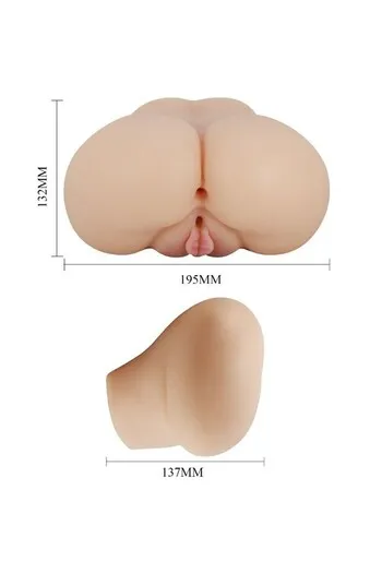 Realistic Dual-Channel Masturbator with Vibration - Crazy Bull