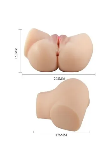 Realistic Dual-Channel Masturbator with Vibration - Crazy Bull