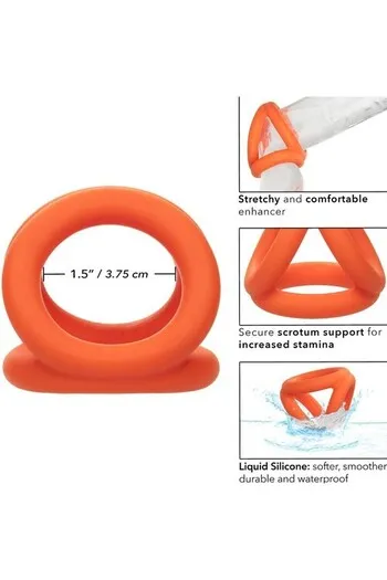Anello Triplo in Silicone Liquido Alpha - Potenziatore di Piacere Ultra Lusso