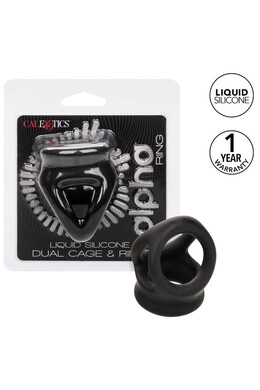 Alpha Liquid Silicone Double Ring and Cage - Stamina Enhancer and Pleasure Booster