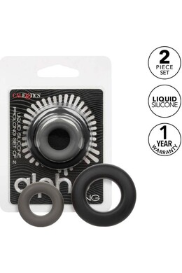 Alpha Liquid Silicone Prolong Set of 2 | Premium Intimate Rings | CalExotics