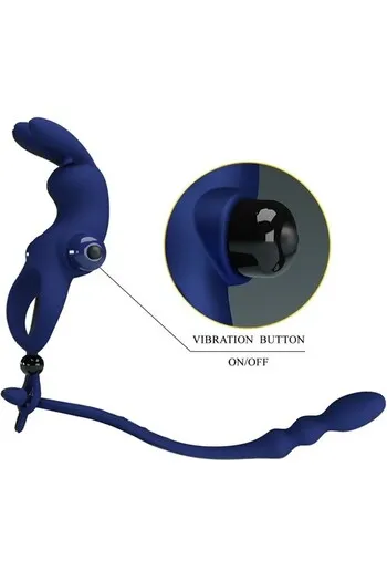 Penis Ring and Anal Plug Multifunction