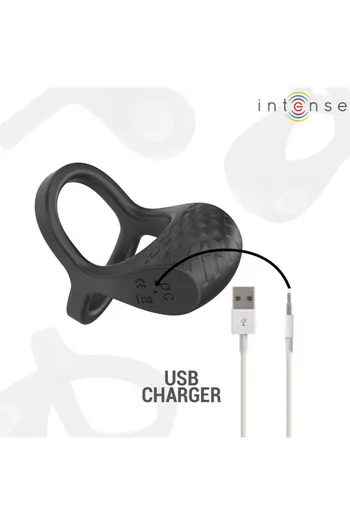 Alex by Intense: Dual Ring Vibrator with Remote - 10 Vibration Modes