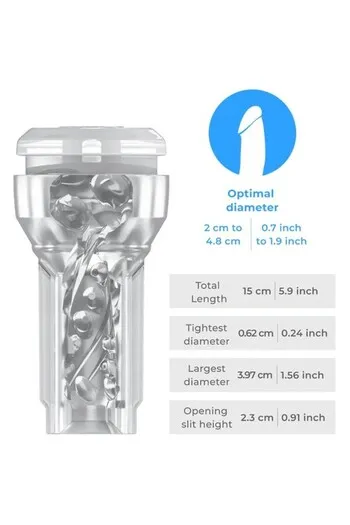 Kiiroo Feel Pocket Stroker Crystal: Il Masturbatore Tascabile Trasparente per Esperienze Intense