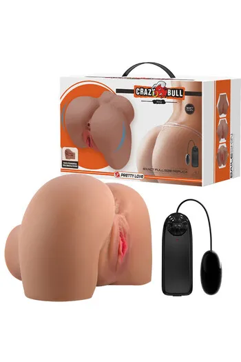 CRAZY BULL BM-009243Z-1 Double-Ended Masturbator with Vibration | Realistic Experience