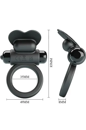 PRETTY LOVE BI-210316 Rabbit Penis Ring - Dual Stimulation for Enhanced Pleasure