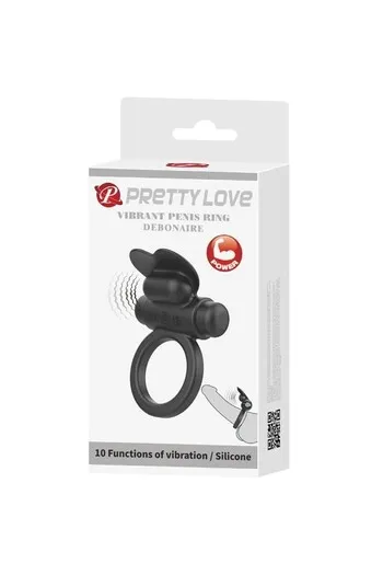 Anello Penieno a Forma di Coniglio PRETTY LOVE BI-210316 - Vibrazione Doppia Piacere