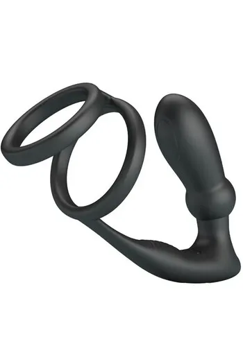 Anello Penieno con Tappo Anale Vibrante - PRETTY LOVE BI-210341