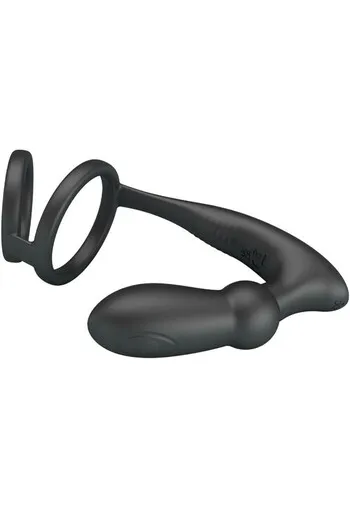 Penile Ring with Vibrating Anal Plug - PRETTY LOVE BI-210341