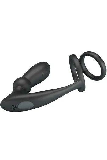 Anello Penieno con Tappo Anale Vibrante - PRETTY LOVE BI-210341