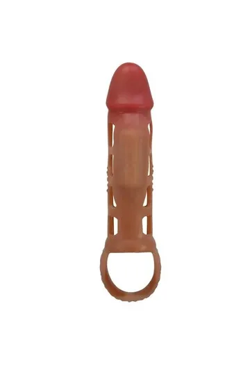 Extendable Penis Sheath with Sensory Rings