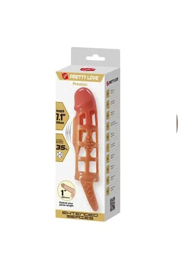 Extendable Penis Sheath with Sensory Rings