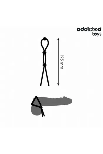 Corda di Silicone per Pene Addicted Toys - Triplo Laccio per Controllo e Stimolazione