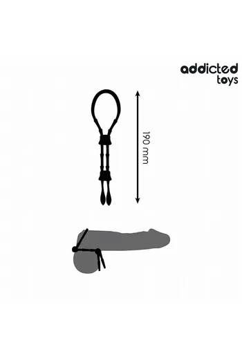 Addicted Toys Adjustable Silicone Penis Cord - Enhanced Control and Stimulation