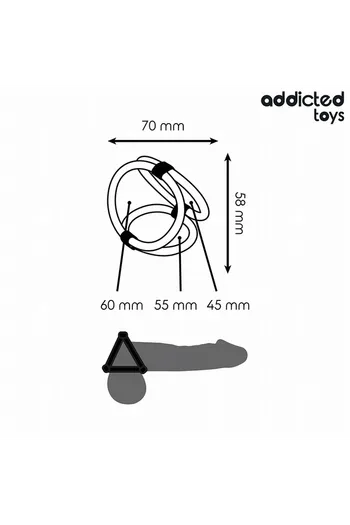 Addicted Toys Triple Penis Ring | Enhance Sexual Performance & Prolong Erection