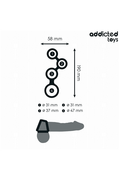 Anello Penieno con Divisori per Testicoli Addicted Toys - Migliora Erezione e Stimolazione