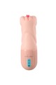 Realistic vagina-shaped masturbator with suction and vibration