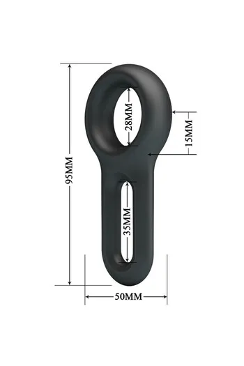 Crazy Bull Oniel Silicone Ring Model 18 - Male Pleasure and Control Enhancement