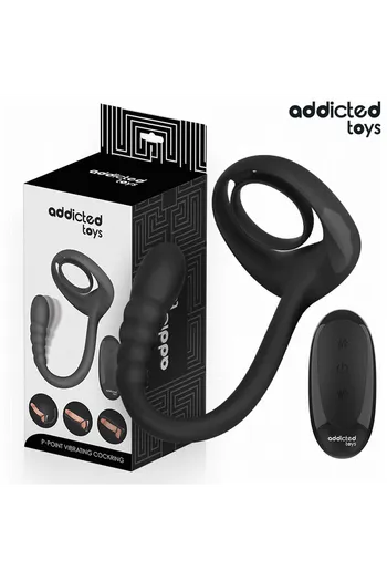 P-Spot Vibrating Penis Ring by Addicted Toys - Dual Stimulation & Remote Control