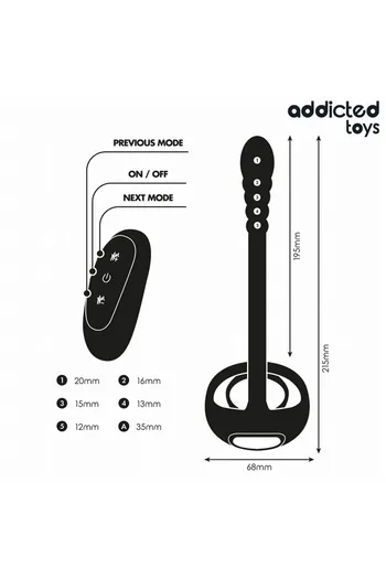 Anello Penieno Vibrante Punto P Addicted Toys - Stimolazione Duale e Controllo Remoto