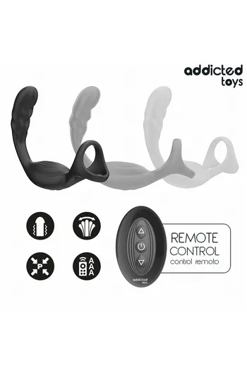 Addicted Toys Dual Ring Prostate Vibrator - Dual Stimulation for Penis and P-Spot