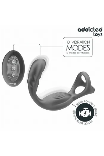 Anello Doppio Vibrazione Prostata Addicted Toys - Stimolazione Duale Pene e Punto P