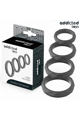 Addicted Toys Textured Penis Rings Set | Enhance Pleasure & Performance
