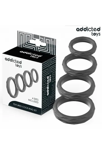 Set di Anelli per Pene Texture Addicted Toys | Intensifica il Piacere
