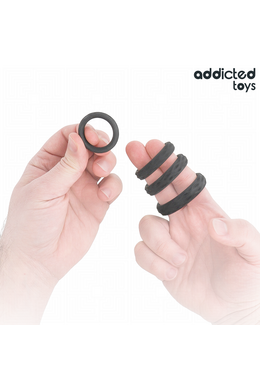 Set di Anelli per Pene Texture Addicted Toys | Intensifica il Piacere