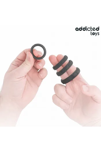 Set di Anelli per Pene Texture Addicted Toys | Intensifica il Piacere