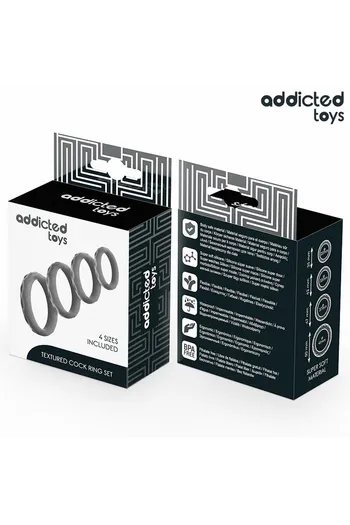 Set di Anelli per Pene Texture Addicted Toys | Intensifica il Piacere
