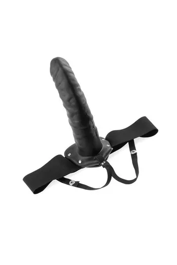 Hollow Strap-On for Men in Black - Premium PVC | FETISH FANTASY SERIES