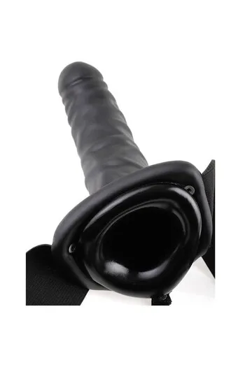 Hollow Strap-On for Men in Black - Premium PVC | FETISH FANTASY SERIES