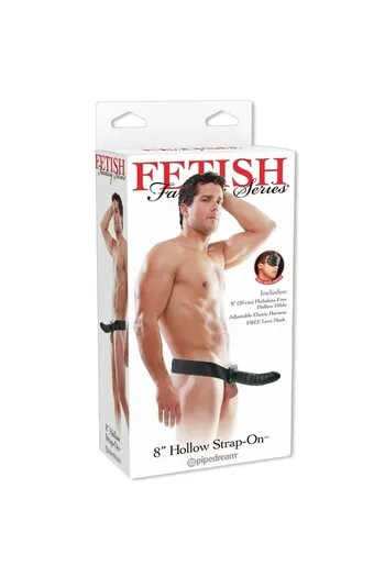Hollow Strap-On for Men in Black - Premium PVC | FETISH FANTASY SERIES
