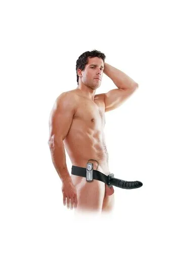 Hollow Vibrating Strap-On for Men - FETISH FANTASY SERIES | Premium PVC