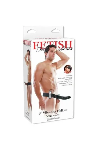 Hollow Vibrating Strap-On for Men - FETISH FANTASY SERIES | Premium PVC