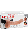 Fetish Fantasy 9'' Hollow Strap-On con Palle | Dildo per Uomini con ED e Problemi di Eiaculazione